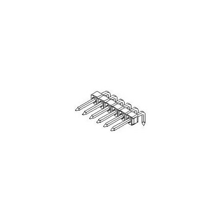 Molex Board Connector, 5 Contact(S), 1 Row(S), Male, Right Angle, 0.1 Inch Pitch, Solder Terminal,  22288050